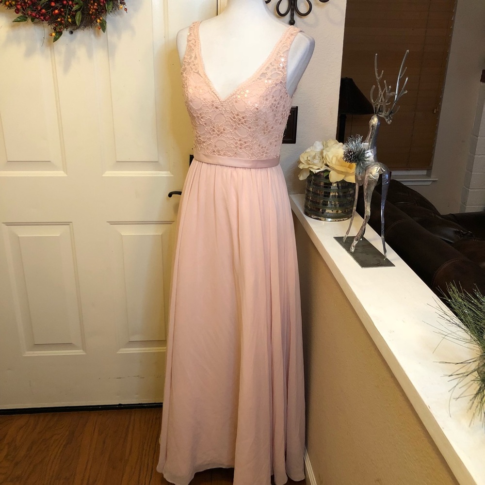 Stunning Mori Lee  Madeline Gardner Blush Gown